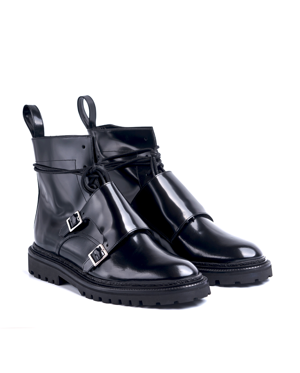 Lace-up Monk Boots