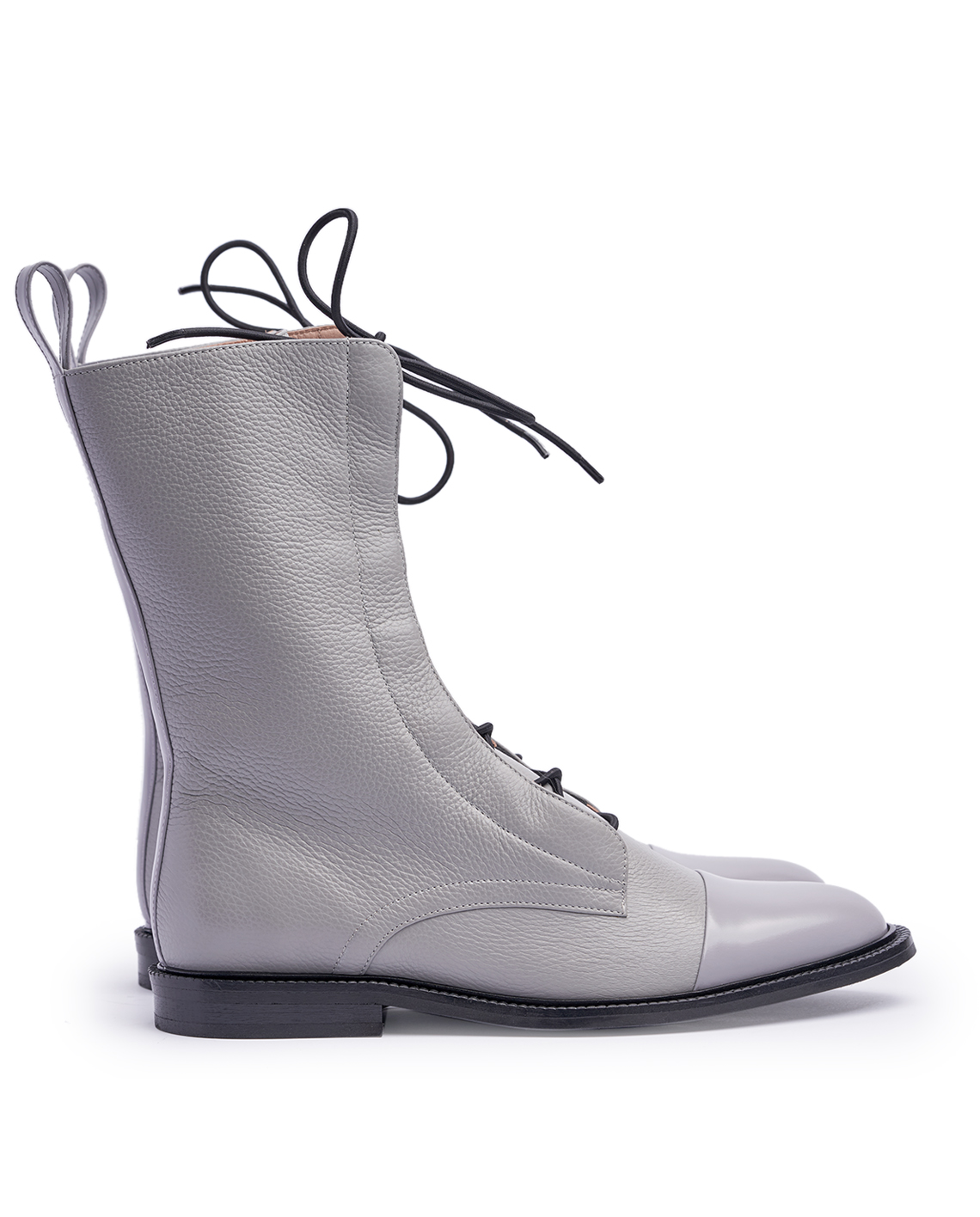 Pale Grey Brogue Boots