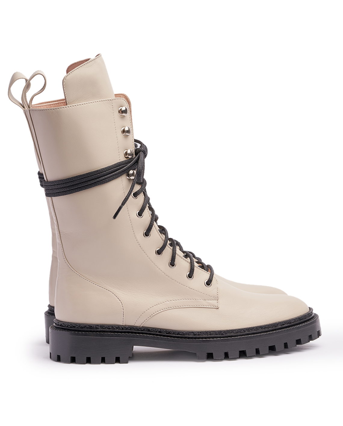 Ivory White Combat Boots