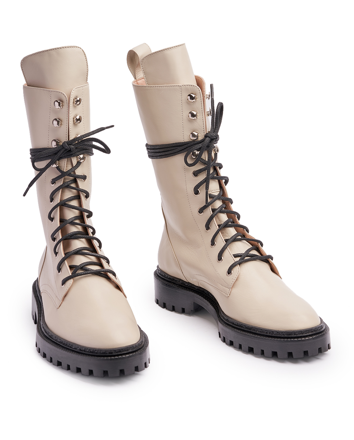 Ivory White Combat Boots